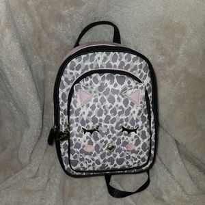 NWT Grey Leopard cat midsize backpack
